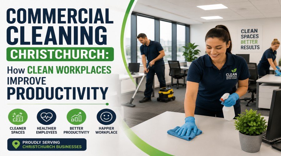 Commercial Cleaning Christchurch: How Clean Workplaces Improve Productivity